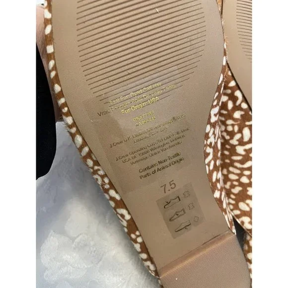 Madewell Size 7.5 The Frances Skimmer Mule In Mini Leopard Calf Hair Shoe - Picture 9 of 11